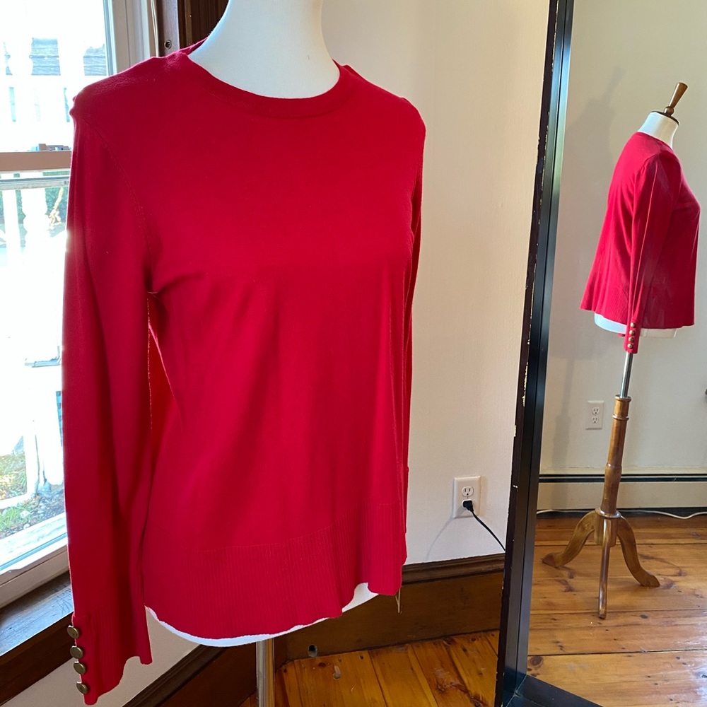 Red sweater medium with crew neck